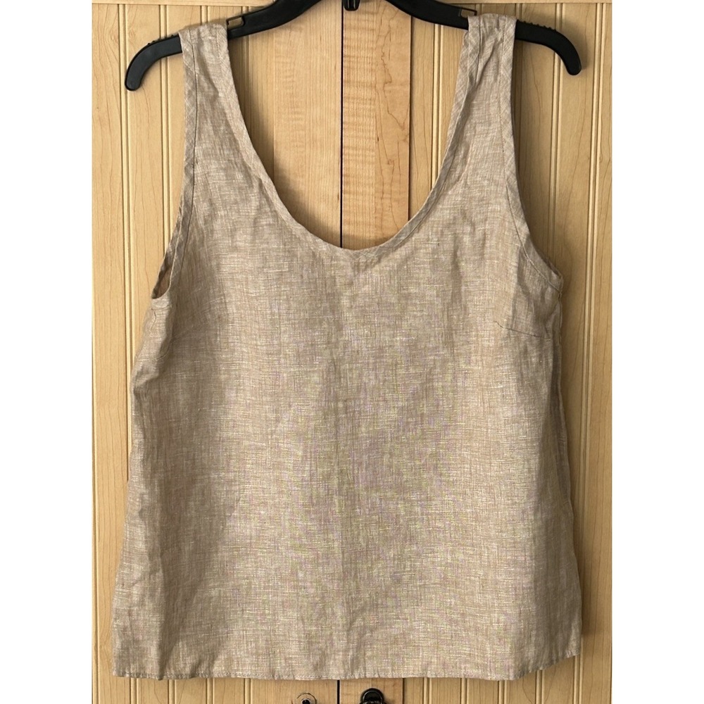Everlane The Scoop Tank 100% European Linen Size 6